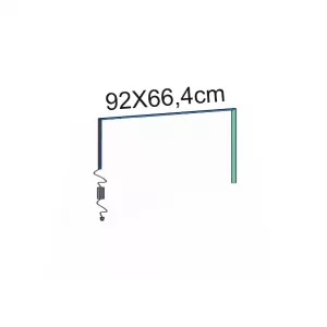 Conjunto iluminación led de mostrador 100cm vitrina super alta