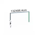 Conjunto iluminación led de mostrador de 140cm con vitrina super alta