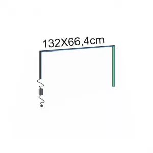 Conjunto iluminación led de mostrador de 140cm con vitrina super alta