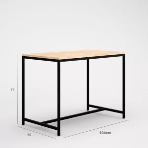 Mesa nido tubo cuadrado SQ de 25mm tapa 19mm melamina  104x60x75cm