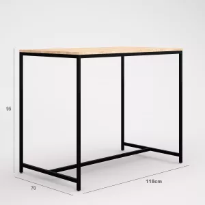 Mesa nido tubo cuadrado SQ de 25mm tapa 19mm melamina  118x70x95cm