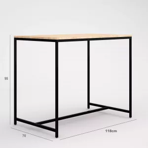 Mesa nido tubo cuadrado SQ de 25mm tapa 19mm melamina  118x70x95cm