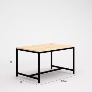 Mesa nido tubo cuadrado SQ de 25mm tapa 19mm melamina  90x60x50cm