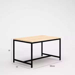 Mesa nido tubo cuadrado SQ de 25mm tapa 19mm melamina  90x60x50cm