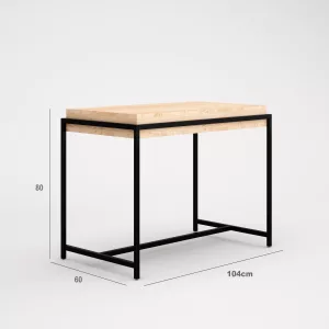 Mesa nido tubo cuadrado SQ de 25mm tapa interior efecto regruesado 104x60x80cm