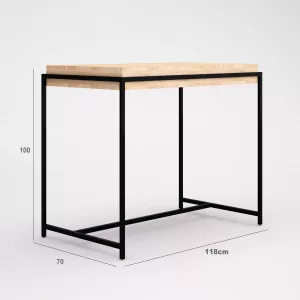 Mesa nido tubo cuadrado SQ de 25mm tapa interior efecto regruesado 118x70x100cm