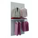 Módulo estantería y perchero con cremallera oculta