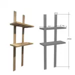 Estantería de columna con cremallera oculta 900x350x2100mm.