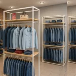 Estantería Modular SQ blanco con percheros y estantes