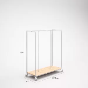 Base madera para mueble SQ hierro góndola 1198x453