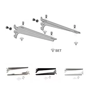 Juego 2 ménsulas cremallera colores