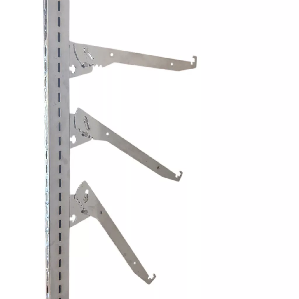 Cartela inclinada 30cm sistema cremallera con tope