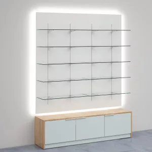 Módulo estantería  con cremallera  y buch de puertas