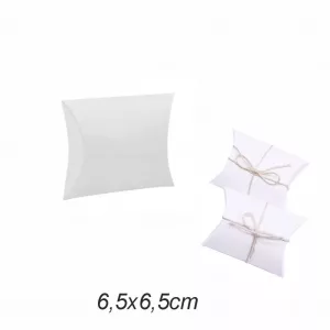 Caja regalo 6.5X6.5 BLANCO (en paquete de 100uds)