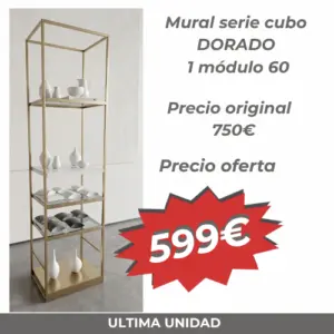 Mural serie cubo DORADO 1 módulo 60