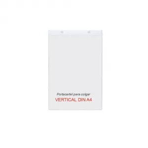 Portacartel para colgar vertical DIN A4 con 2 agujeros