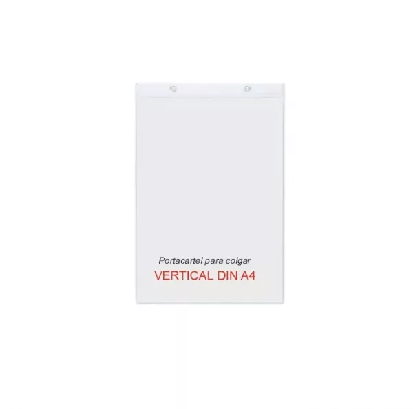 Portacartel para colgar vertical DIN A4 con 2 agujeros
