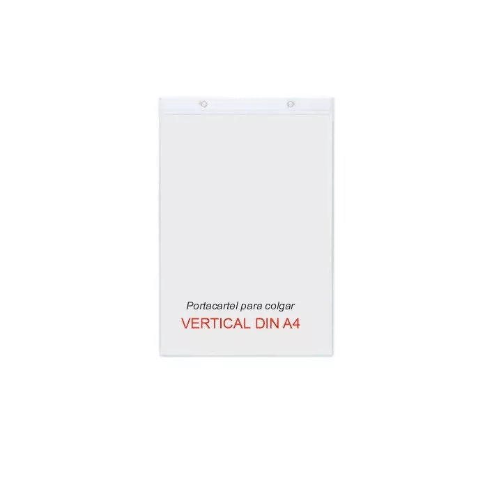Portacartel para colgar vertical DIN A4 con 2 agujeros