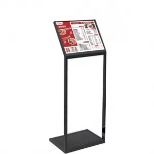 Atril portacartel led A3 con base metálica