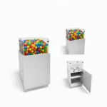 Mueble expositor para ofertas con almacén