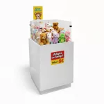 Mueble expositor para ofertas con almacén