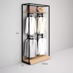 Estantería Modular SQ con fondo lamas (Tubo Cuadrado25mm)