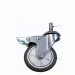 Rueda de goma SQ placa y freno 76mm