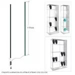 Conjunto iluminación led lateral para vitrinas