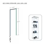 Iluminación led lateral y superior para vitrina