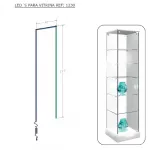 Iluminación led lateral y superior para vitrina