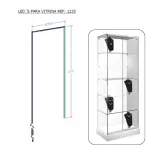 Iluminación led lateral y superior para vitrina