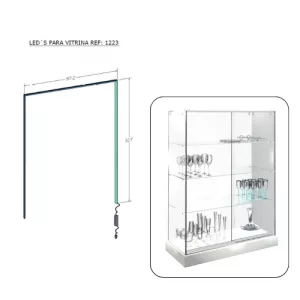 Iluminación led lateral y superior para vitrina