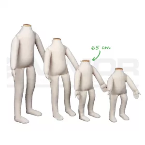 Maniquí fieltro articulado sin cabeza ultimas unidades varios tamaños SIN BASE