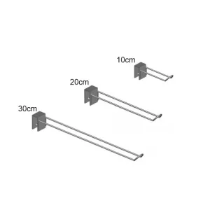 Gancho blister 10,20,30cm para barra rectangular 14-15mm