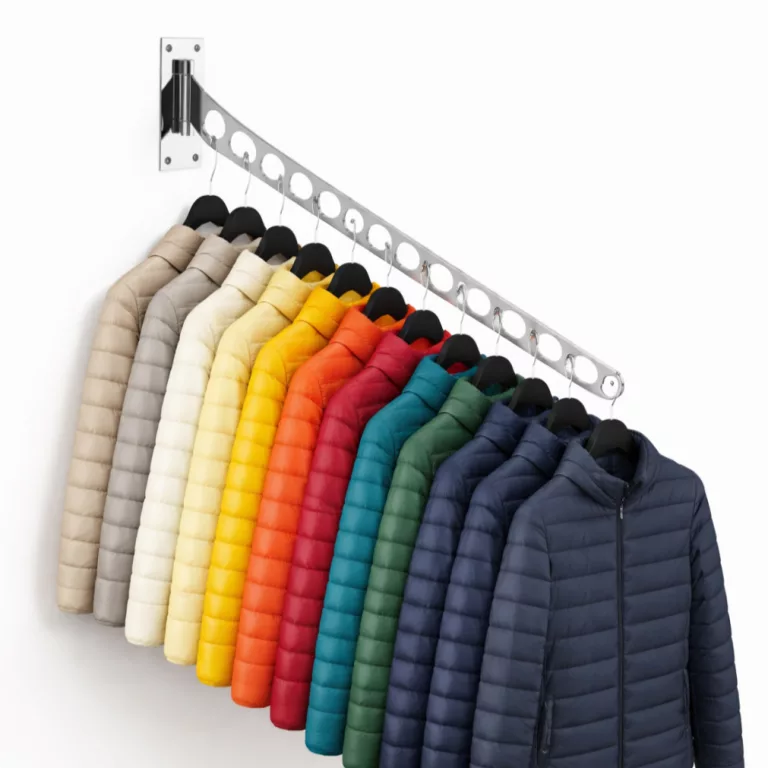 Expositor pelicano giratorio 90º a pared con 16 taladros