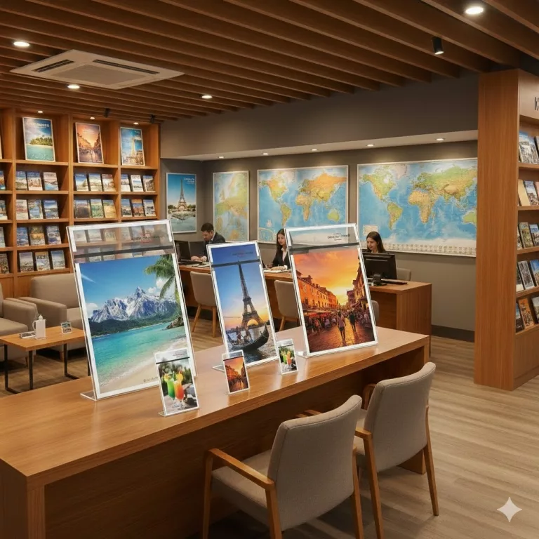 Portacarteles metacrilato vertical BASE L