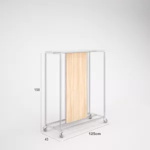 Trasera madera para mueble SQ hierro góndola 1330x573