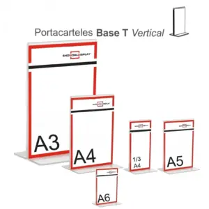 Portacartel-metacrilato-vertical-base-T-