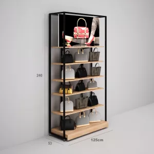 Complementos Estantería Modular SQ con estantes de madera, tarima y visual Led (Tubo Cuadrado25mm)