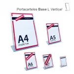 Portacarteles-metacrilato-Vertical-BASE-L-irromplible