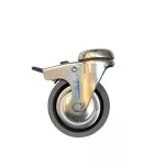 Rueda de goma con freno 40kg-11cm