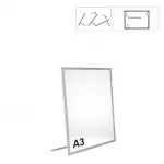 Portacartel led sobre con enganches a sobremesa y pared