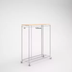 Techo madera para mueble SQ hierro góndola 1250x453