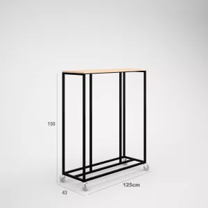 Techo madera para mueble SQ hierro góndola 1250x453