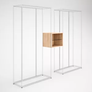 Cubo de 50cm con estante de cristal para mueble SQ