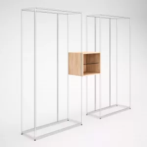 Cubo de 50cm con estante de cristal para mueble SQ