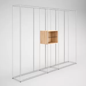 Cubo de 50cm con estante de cristal para mueble SQ