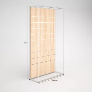 Trasera lamas de aluminio para mueble estantería SQ hierro