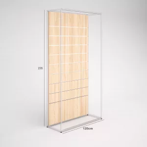 Trasera lamas de aluminio para mueble estantería SQ hierro
