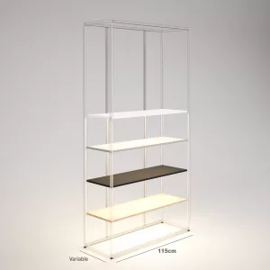 Estantes de madera con iluminación led para muebles SQ hierro